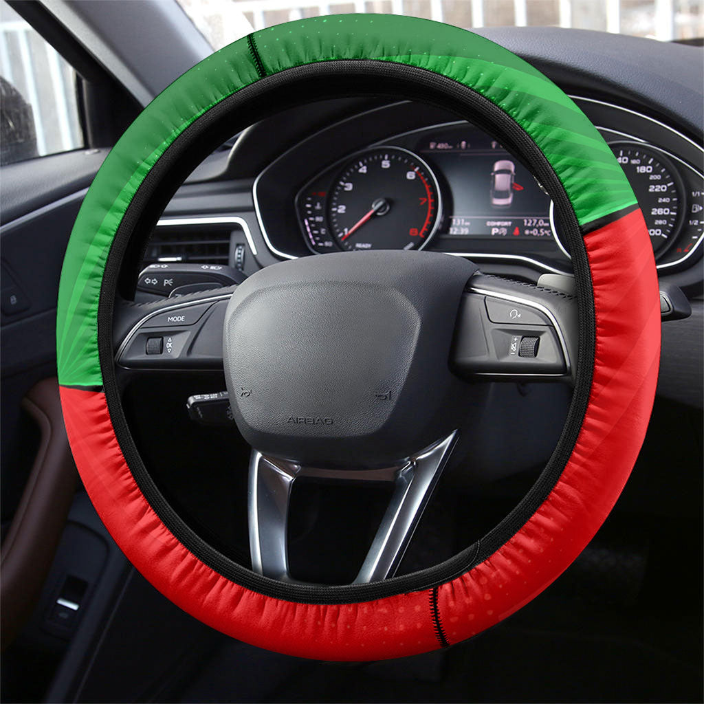 Ida B. Wells Fearless Steering Wheel Cover Festive Pop Art Comic Christmas