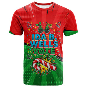 Ida B. Wells Fearless T shirt Festive Pop Art Comic Christmas