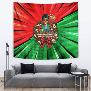 Ida B. Wells Fearless Tapestry Festive Pop Art Comic Christmas