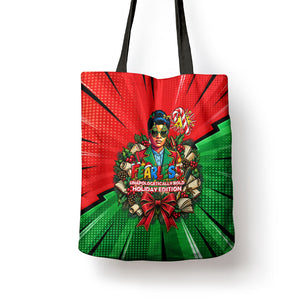 Ida B. Wells Fearless Tote Bag Festive Pop Art Comic Christmas