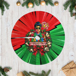 Ida B. Wells Fearless Tree Skirt Festive Pop Art Comic Christmas
