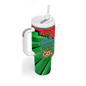Ida B. Wells Fearless Tumbler With Handle Festive Pop Art Comic Christmas