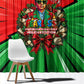 Ida B. Wells Fearless Window Curtain Festive Pop Art Comic Christmas