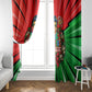 Ida B. Wells Fearless Window Curtain Festive Pop Art Comic Christmas