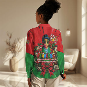 Ida B. Wells Fearless Women Casual Shirt Festive Pop Art Comic Christmas