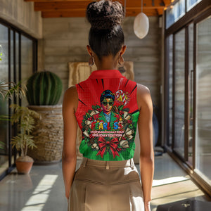 Ida B. Wells Fearless Women Sleeveless Polo Shirt Festive Pop Art Comic Christmas