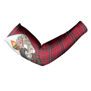 Ida B. Wells Power Of The Press Christmas Arm Sleeves Vintage Plaid Red Torch Holiday