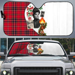 Ida B. Wells Power Of The Press Christmas Auto Sun Shade Vintage Plaid Red Torch Holiday