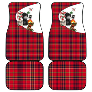 Ida B. Wells Power Of The Press Christmas Car Mats Vintage Plaid Red Torch Holiday