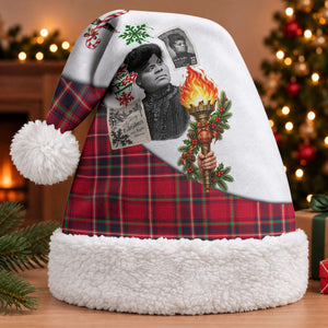 Ida B. Wells Power Of The Press Christmas Santa Hat Vintage Plaid Red Torch Holiday