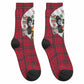 Ida B. Wells Power Of The Press Christmas Crew Socks Vintage Plaid Red Torch Holiday
