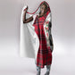 Ida B. Wells Power Of The Press Christmas Hooded Blanket Vintage Plaid Red Torch Holiday