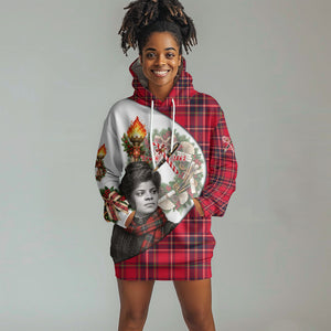 Ida B. Wells Power Of The Press Christmas Hoodie Dress Vintage Plaid Red Torch Holiday