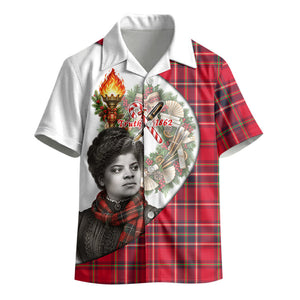 Ida B. Wells Power Of The Press Christmas Kid Hawaiian Shirt Vintage Plaid Red Torch Holiday
