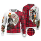 Ida B. Wells Power Of The Press Christmas Ugly Christmas Sweater Vintage Plaid Red Torch Holiday