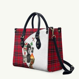 Ida B. Wells Power Of The Press Christmas Leather Bag Vintage Plaid Red Torch Holiday