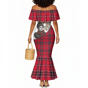 Ida B. Wells Power Of The Press Christmas Mermaid Dress Vintage Plaid Red Torch Holiday