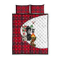 Ida B. Wells Power Of The Press Christmas Quilt Bed Set Vintage Plaid Red Torch Holiday
