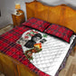 Ida B. Wells Power Of The Press Christmas Quilt Bed Set Vintage Plaid Red Torch Holiday