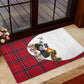 Ida B. Wells Power Of The Press Christmas Rubber Doormat Vintage Plaid Red Torch Holiday