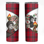 Ida B. Wells Power Of The Press Christmas Skinny Tumbler Vintage Plaid Red Torch Holiday