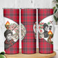 Ida B. Wells Power Of The Press Christmas Skinny Tumbler Vintage Plaid Red Torch Holiday