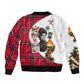 Ida B. Wells Power Of The Press Christmas Sleeve Zip Bomber Jacket Vintage Plaid Red Torch Holiday