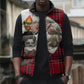 Ida B. Wells Power Of The Press Christmas Sleeveless Puffer Jacket Vintage Plaid Red Torch Holiday