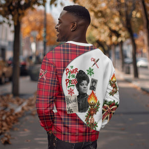 Ida B. Wells Power Of The Press Christmas Sweatshirt Vintage Plaid Red Torch Holiday