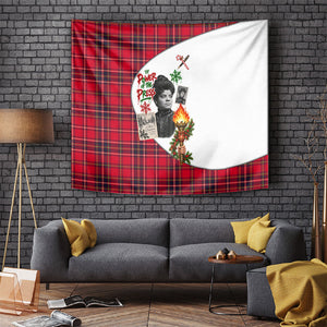 Ida B. Wells Power Of The Press Christmas Tapestry Vintage Plaid Red Torch Holiday