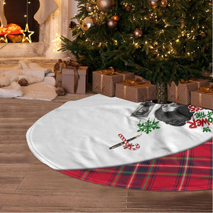 Ida B. Wells Power Of The Press Christmas Tree Skirt Vintage Plaid Red Torch Holiday