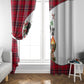 Ida B. Wells Power Of The Press Christmas Window Curtain Vintage Plaid Red Torch Holiday