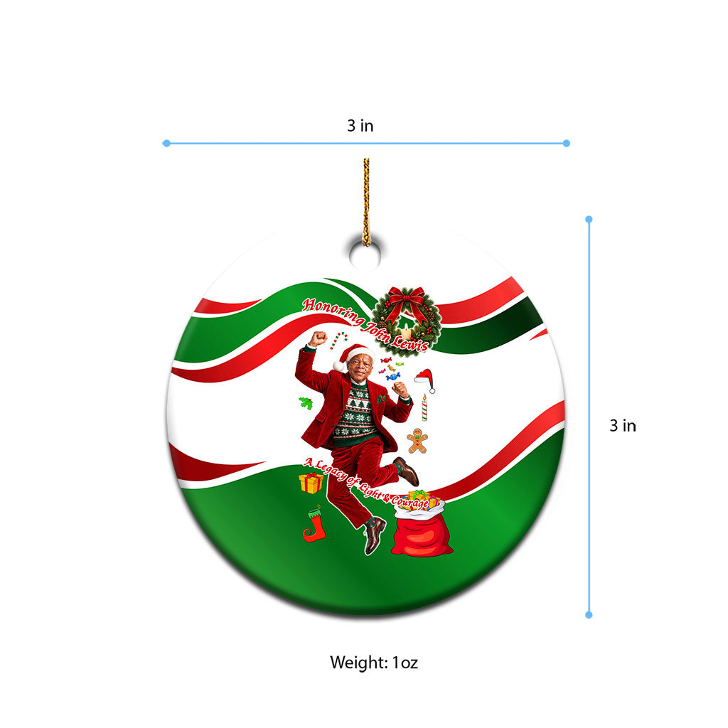 John Lewis Home For Christmas Ceramic Ornament Honoring John Lewis Legacy Light Courage