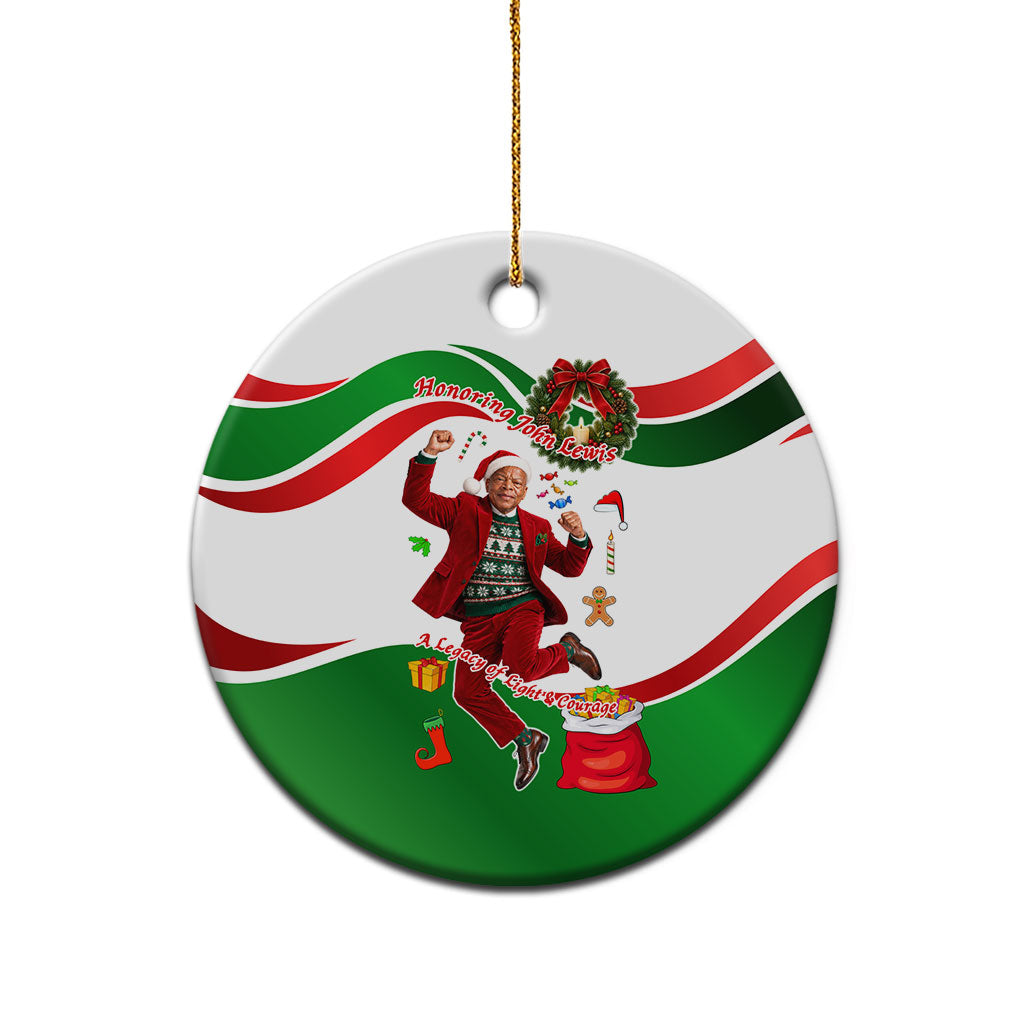 John Lewis Home For Christmas Ceramic Ornament Honoring John Lewis Legacy Light Courage