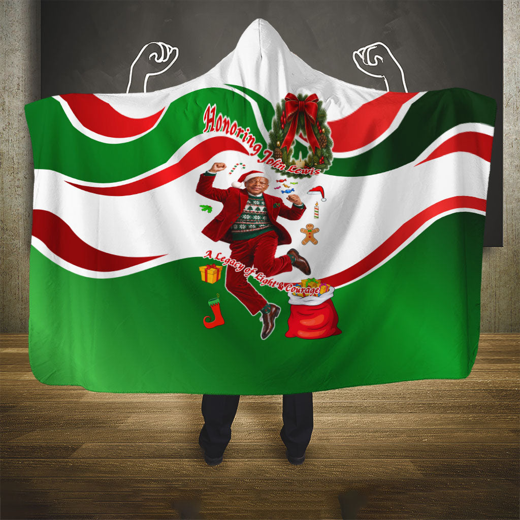 John Lewis Home For Christmas Hooded Blanket Honoring John Lewis Legacy Light Courage