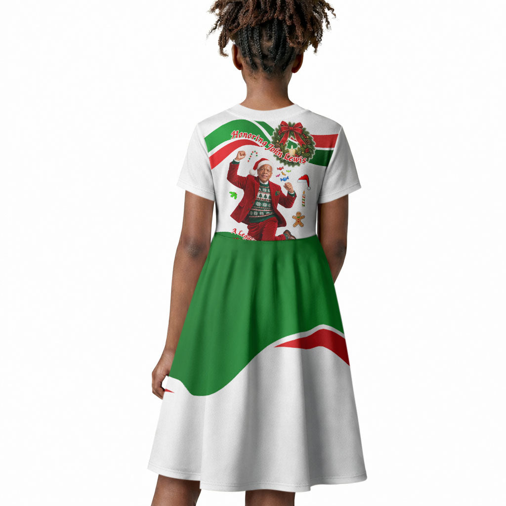 John Lewis Home For Christmas Kid Short Sleeve Dress Honoring John Lewis Legacy Light Courage