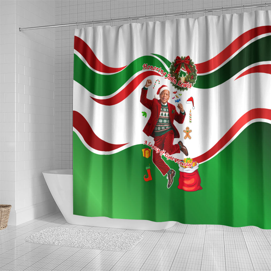 John Lewis Home For Christmas Shower Curtain Honoring John Lewis Legacy Light Courage