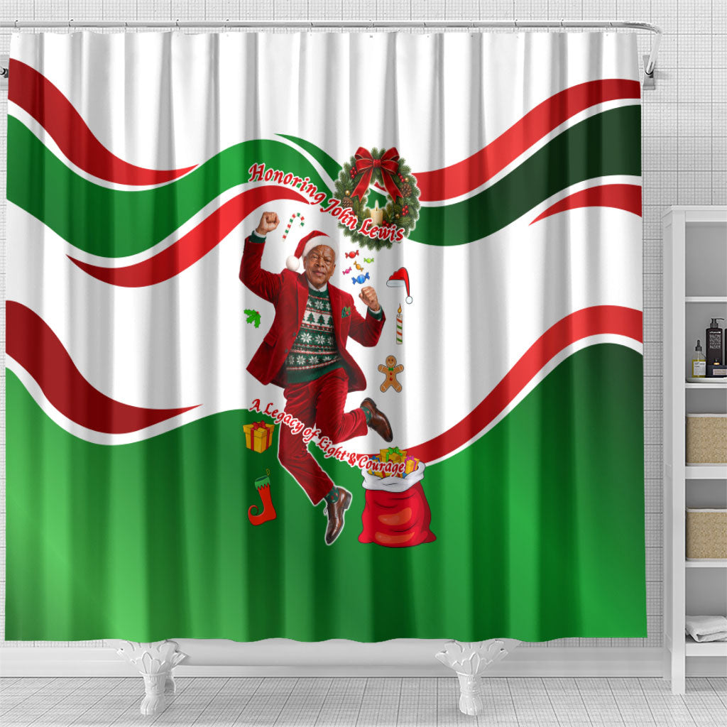 John Lewis Home For Christmas Shower Curtain Honoring John Lewis Legacy Light Courage