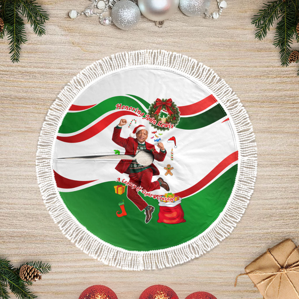 John Lewis Home For Christmas Tree Skirt Honoring John Lewis Legacy Light Courage