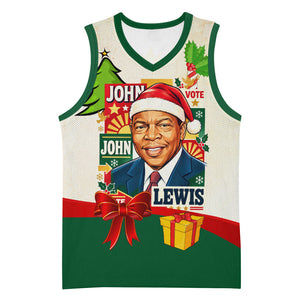 John Lewis Selma 1965 Christmas Basketball Jersey Civil Rights Courage Hope Peace Festive Holiday Tree