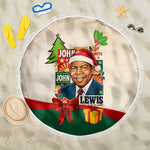 John Lewis Selma 1965 Christmas Beach Blanket Civil Rights Courage Hope Peace Festive Holiday Tree