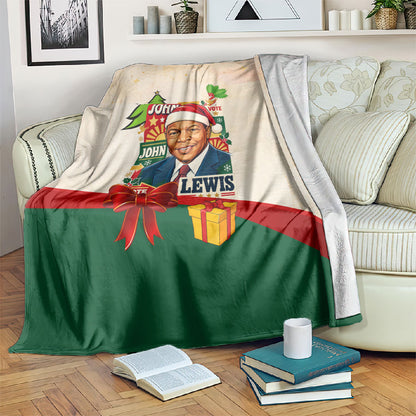 John Lewis Selma 1965 Christmas Blanket Civil Rights Courage Hope Peace Festive Holiday Tree
