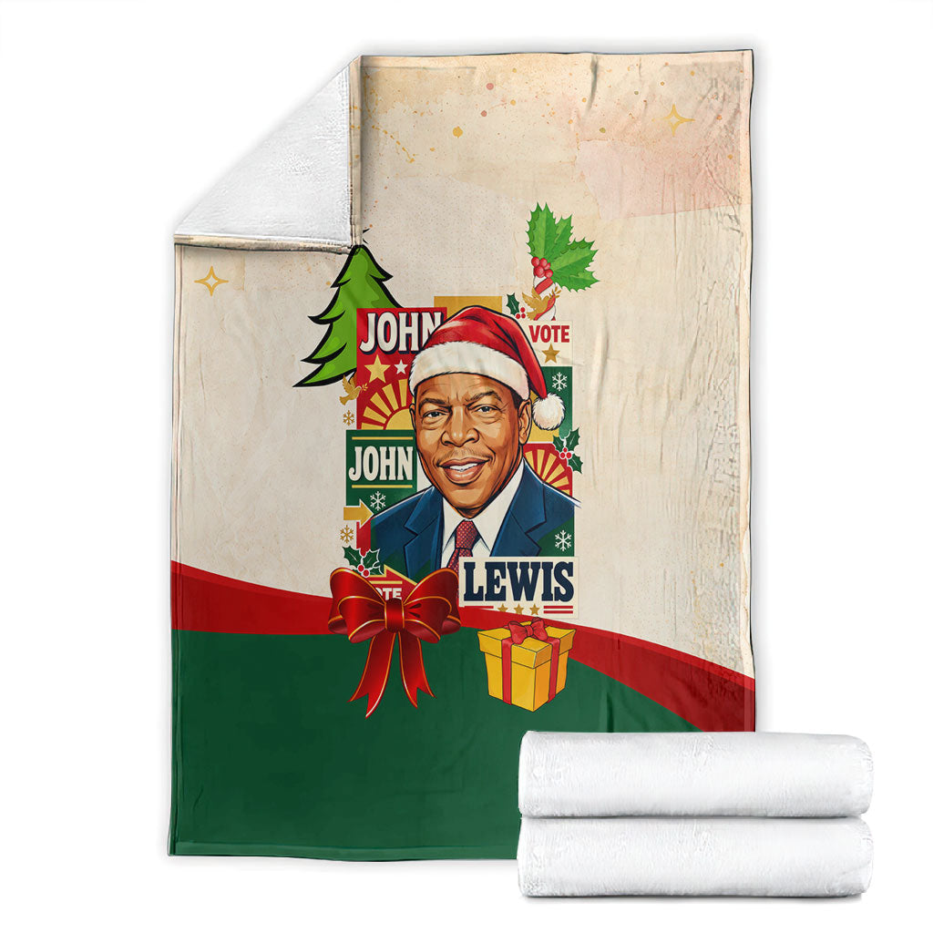 John Lewis Selma 1965 Christmas Blanket Civil Rights Courage Hope Peace Festive Holiday Tree