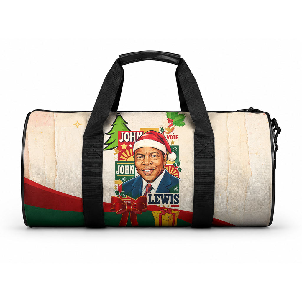 John Lewis Selma 1965 Christmas Duffle Bag Civil Rights Courage Hope Peace Festive Holiday Tree