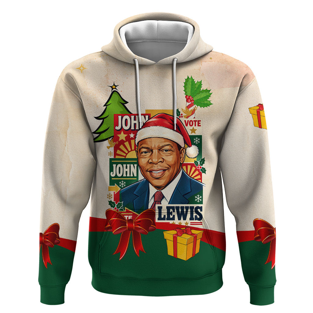 John Lewis Selma 1965 Christmas Hoodie Civil Rights Courage Hope Peace Festive Holiday Tree