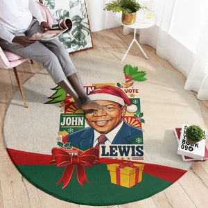 John Lewis Selma 1965 Christmas Round Carpet Civil Rights Courage Hope Peace Festive Holiday Tree