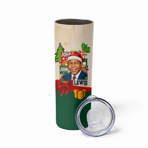 John Lewis Selma 1965 Christmas Skinny Tumbler Civil Rights Courage Hope Peace Festive Holiday Tree