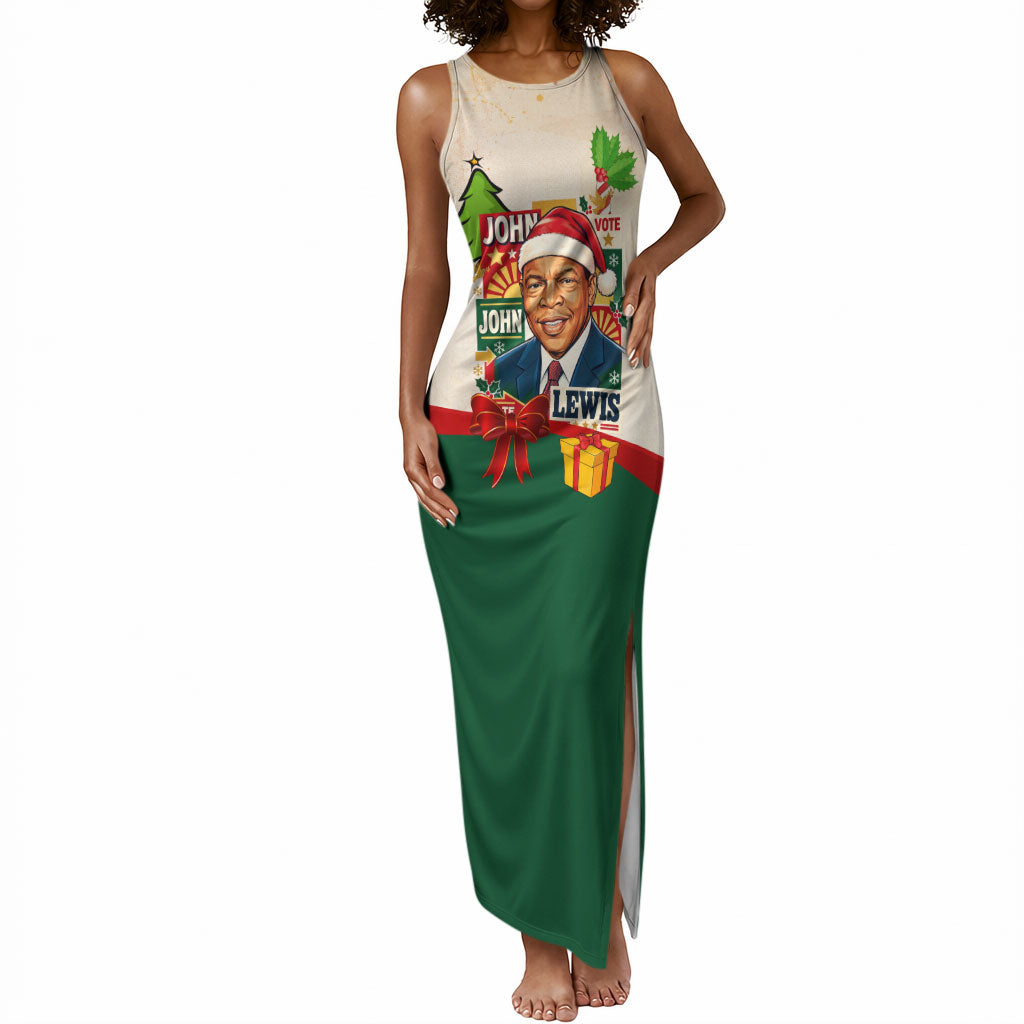 John Lewis Selma 1965 Christmas Tank Maxi Dress Civil Rights Courage Hope Peace Festive Holiday Tree