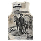 Bose Ikard Black Cowboy Basketball Jersey Vintage Newspaper Collage Old West African American History Art