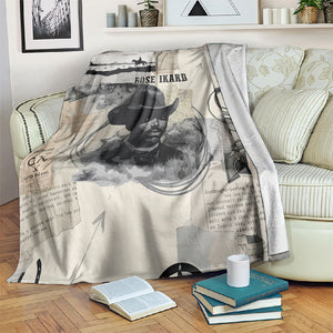 Bose Ikard Black Cowboy Blanket Vintage Newspaper Collage Old West African American History Art